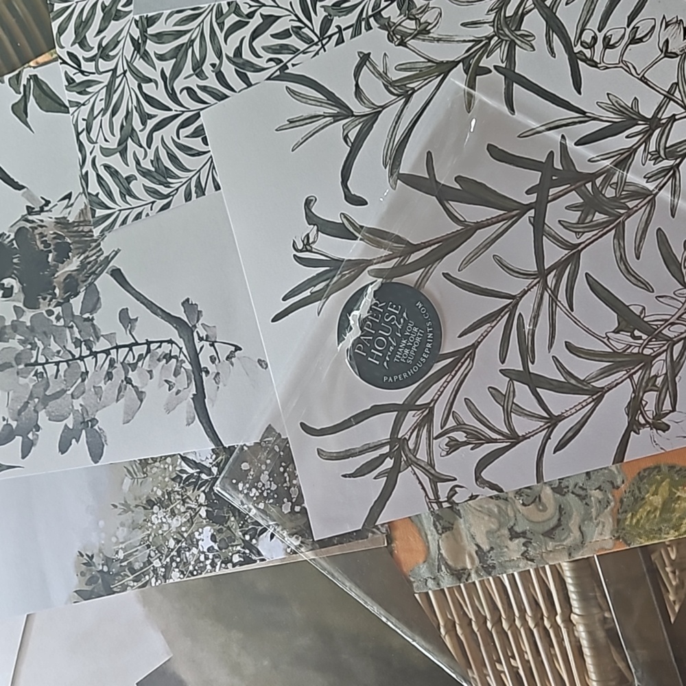 Paper House Home Greens Vintage Set of 6 11x14 prints